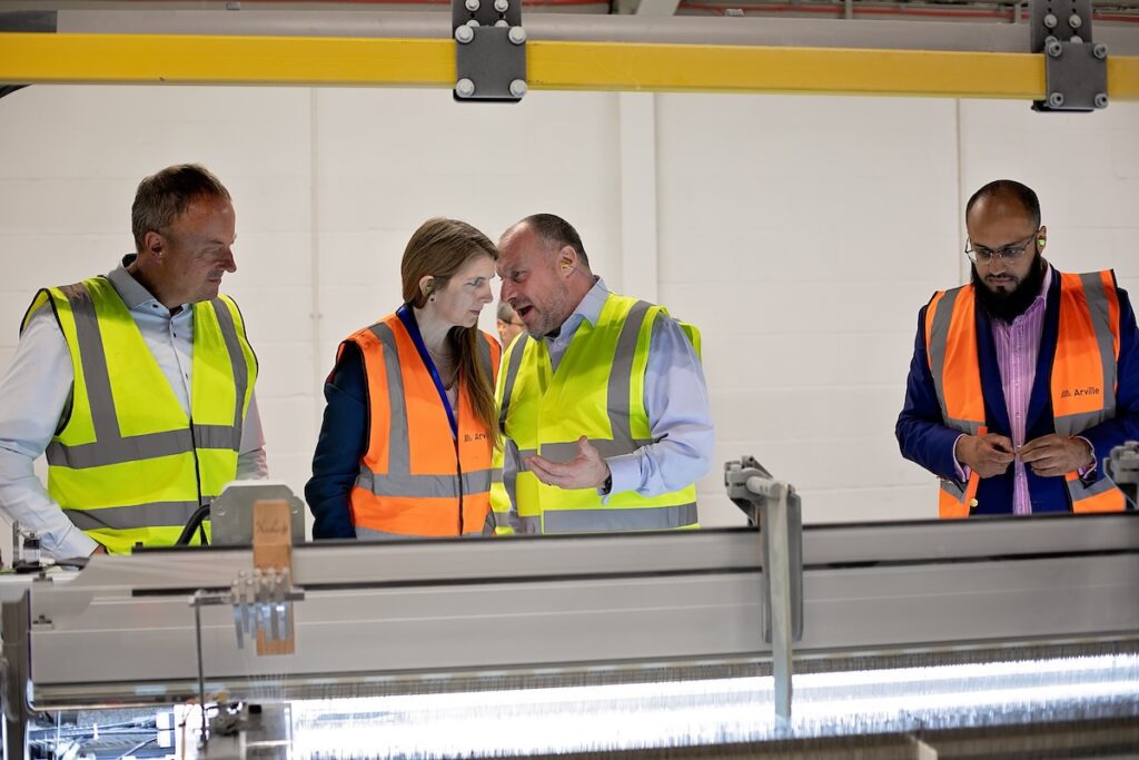 Arville AirJet Loom with Steve Gill, Jane, Marriott, Neil Allan, Shahban Aziz 